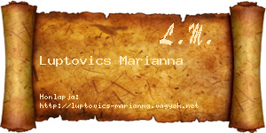 Luptovics Marianna névjegykártya